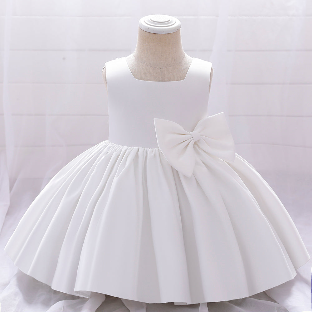 Vestido formal infantil de satén