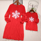 Robe mère fille Noël flocon de neige