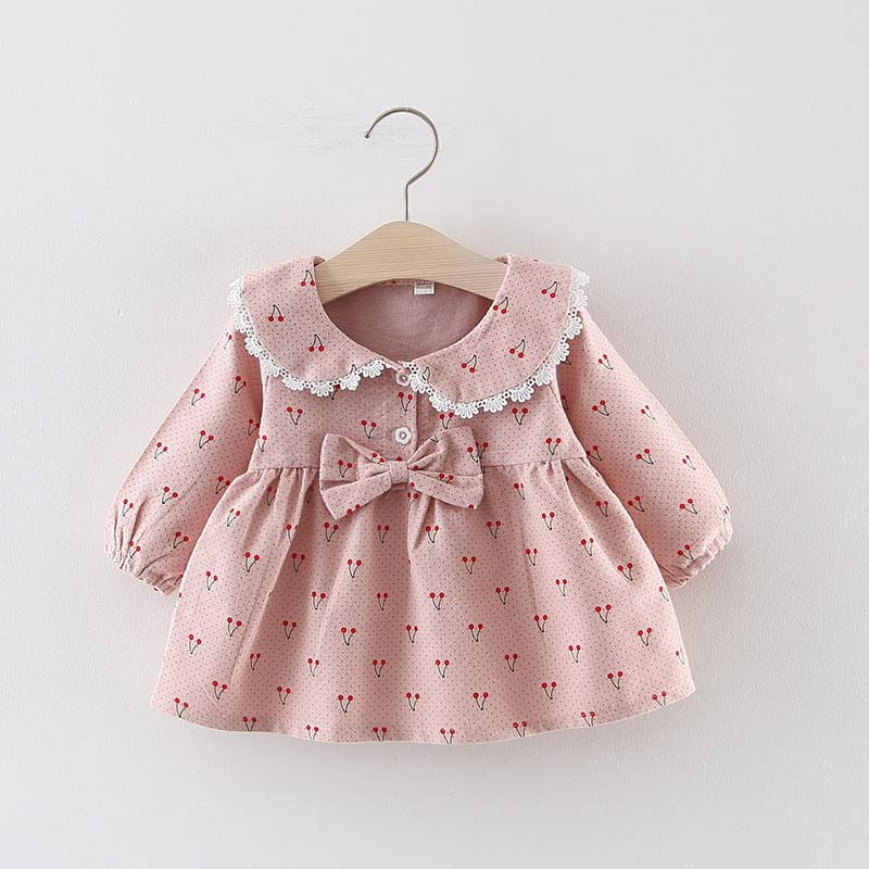 Vestido de bebé con estampado de cerezas