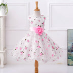 robe de princesse enfant aux motifs de rose