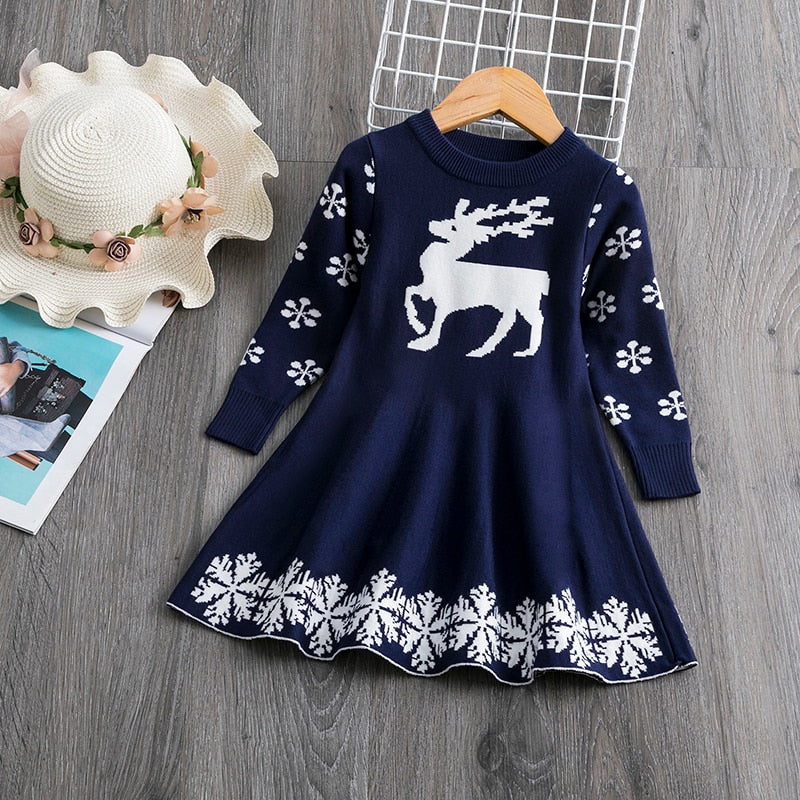 robe pour noel enfant bleu