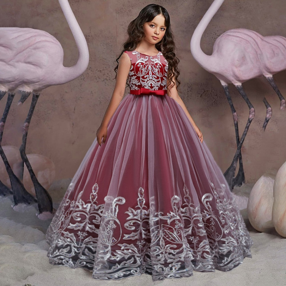 Robe princesse fille Flamant