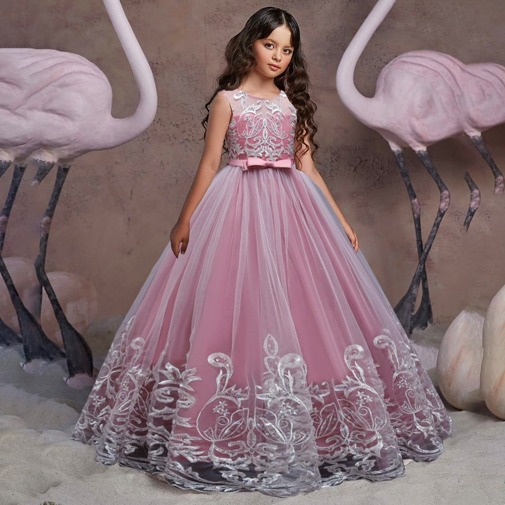 Robe princesse fille Flamant