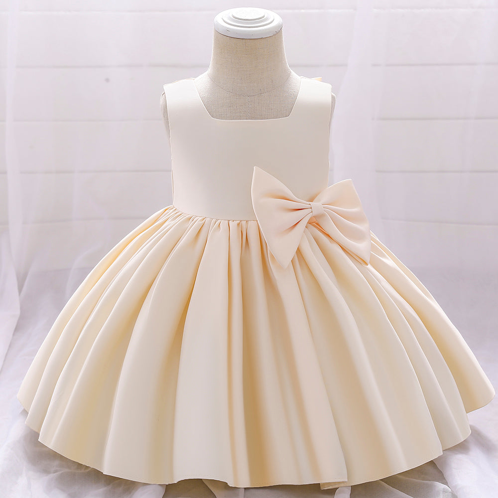Robe cérémonie bébé fille satinée