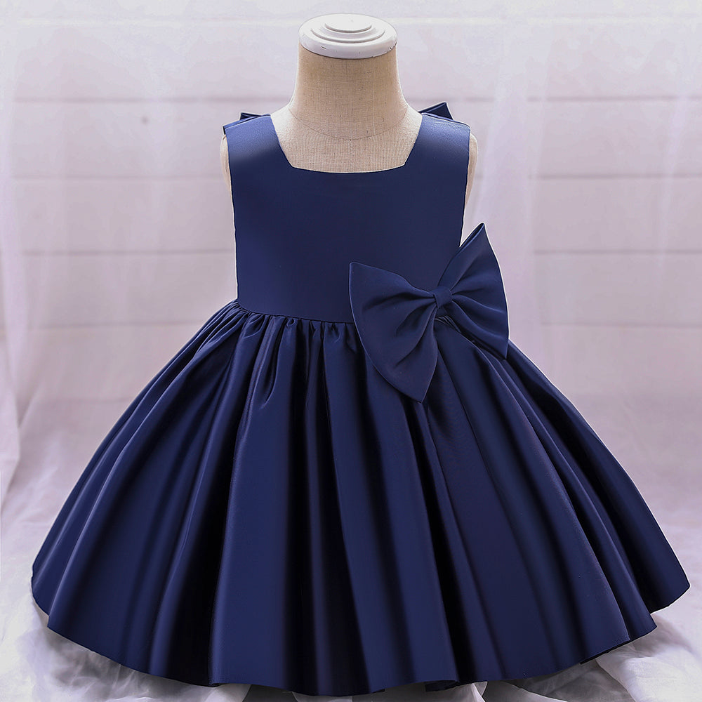 Robe cérémonie bébé fille satinée