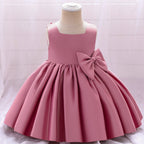 Robe cérémonie bébé fille satinée