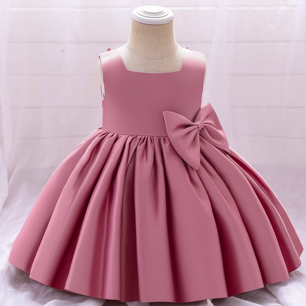 Robe cérémonie bébé fille satinée