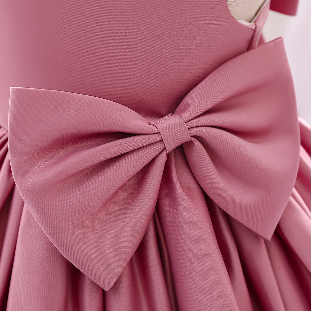 Robe cérémonie bébé fille satinée