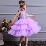Robe princesse fille paillette violette