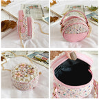 Bolso bohemio floral colorido para niñas