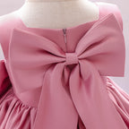 Robe cérémonie bébé fille satinée