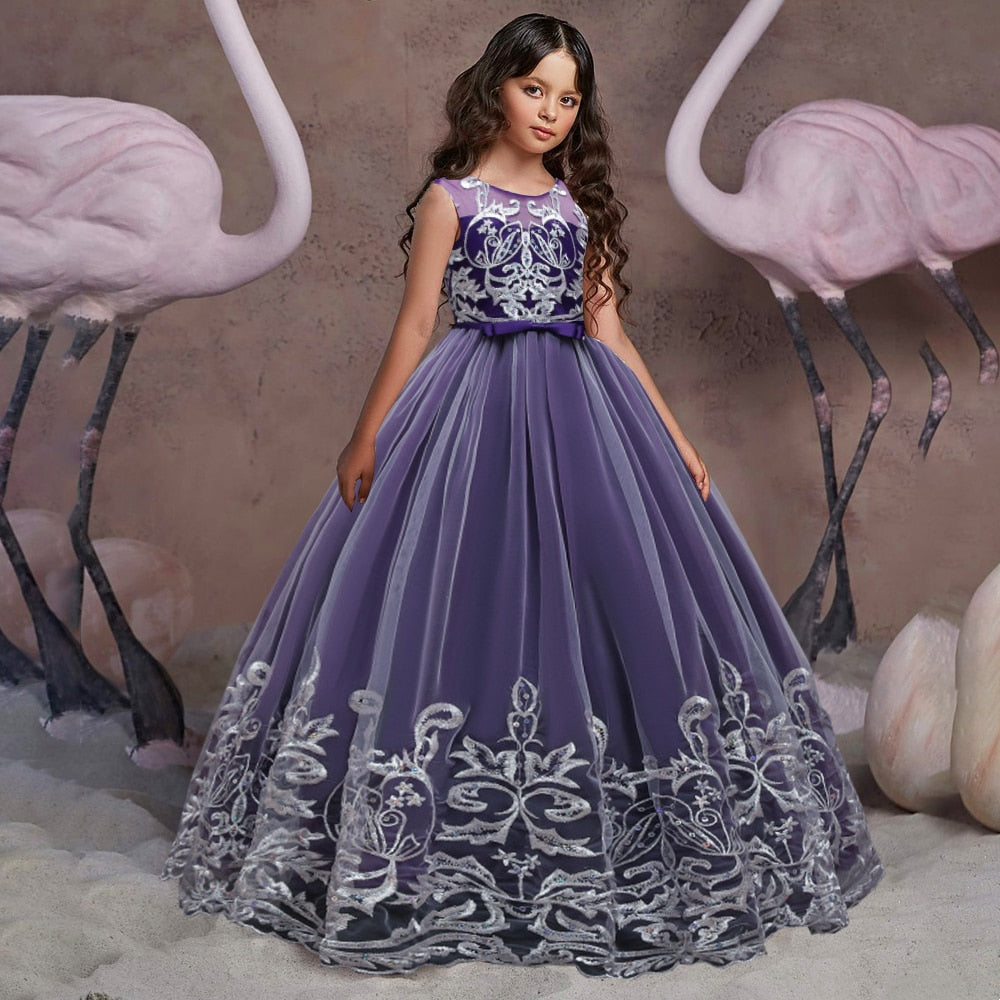 Robe princesse fille Flamant