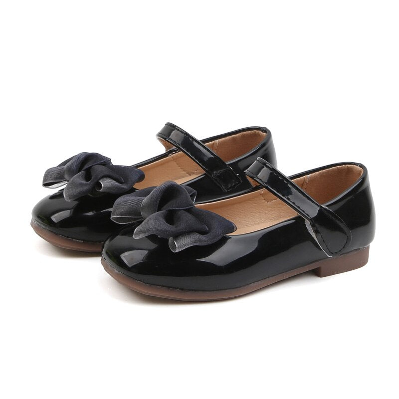 ballerine bébé noir avec noeud papillon