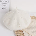 Béret à perles blanc pour fillette, tenue de cérémonie
