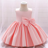 Robe cérémonie bébé fille satinée