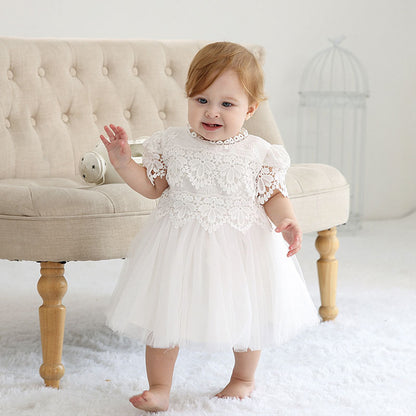robe de baptême bébé fille dentelle
