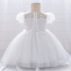 Robe baptême blanche petite fille
