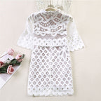 Robe de Noël mère fille blanche
