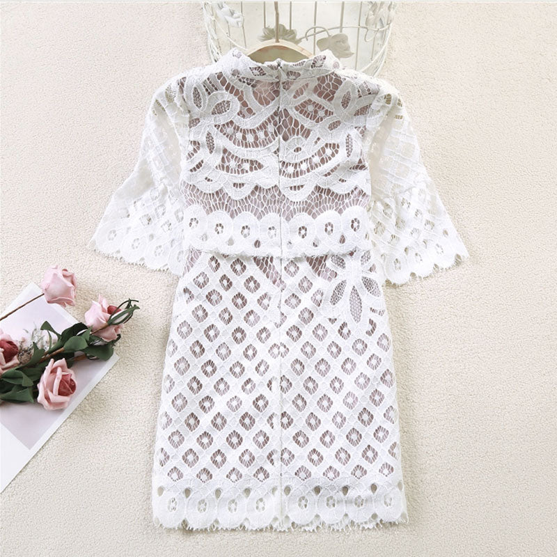 Robe de Noël mère fille blanche