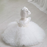 Robe cérémonie blanche enfant gaufré