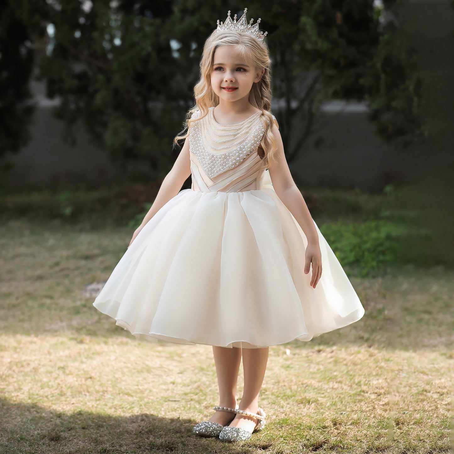 Robe cérémonie fille champagne