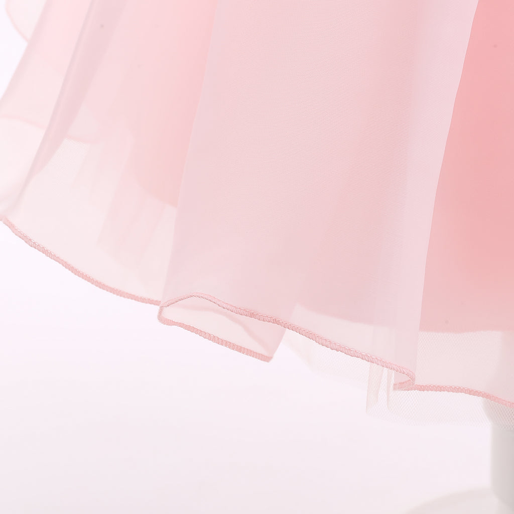 Vestido rosa de gala para niñas