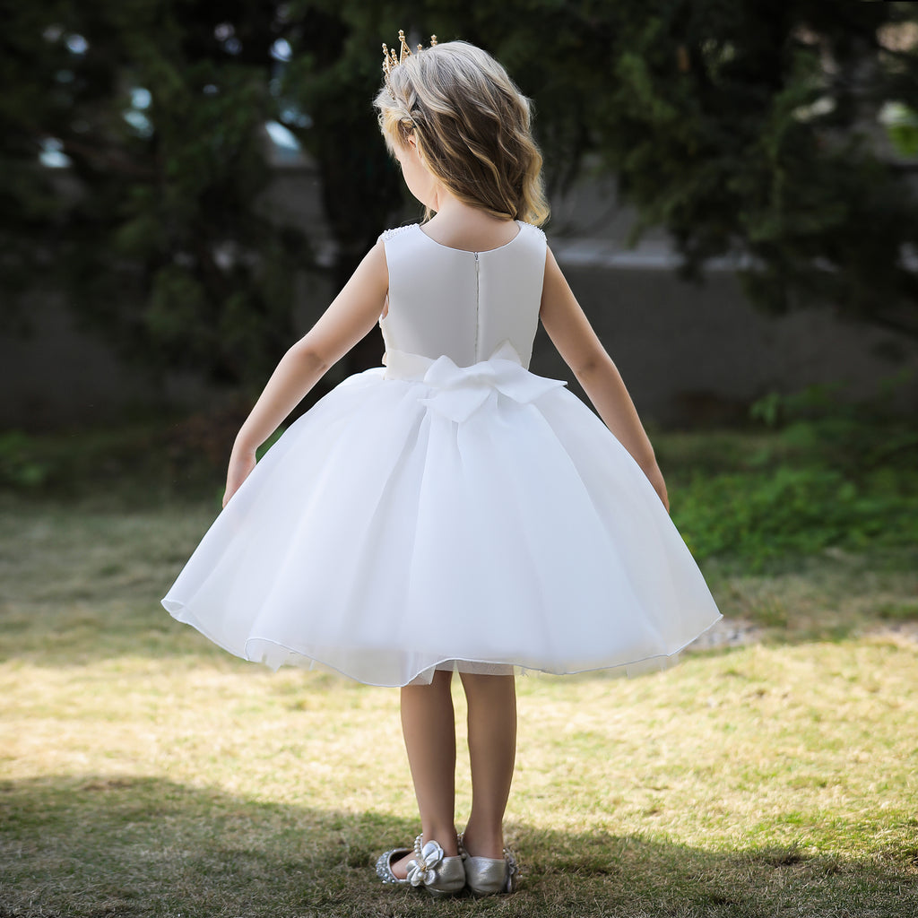 Vestido blanco de gala para niñas