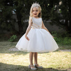 Vestido blanco de gala para niñas