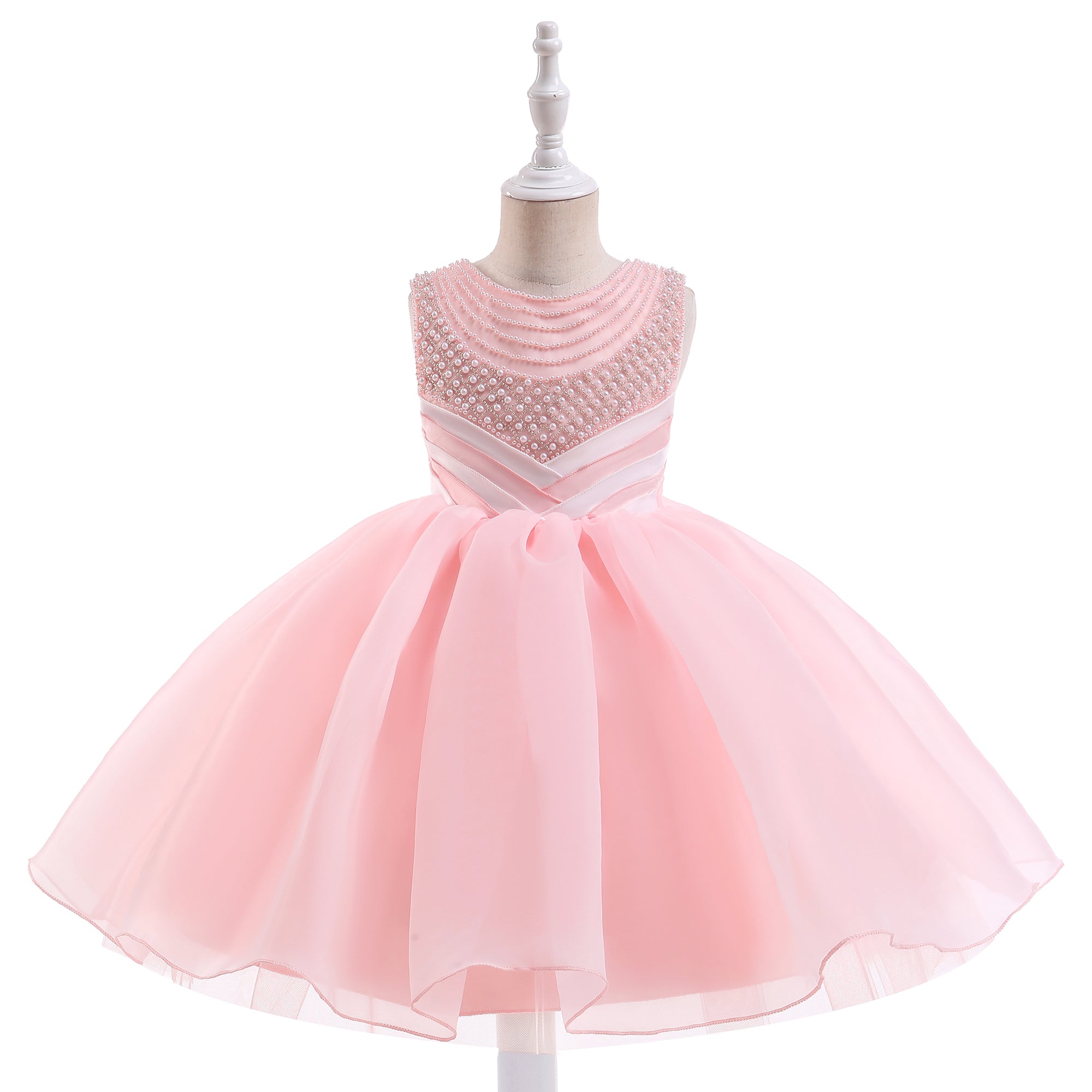 Vestido rosa de gala para niñas