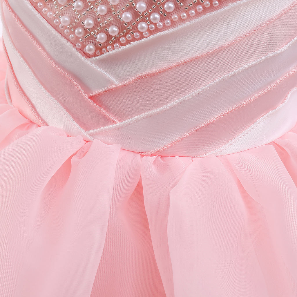 Vestido rosa de gala para niñas