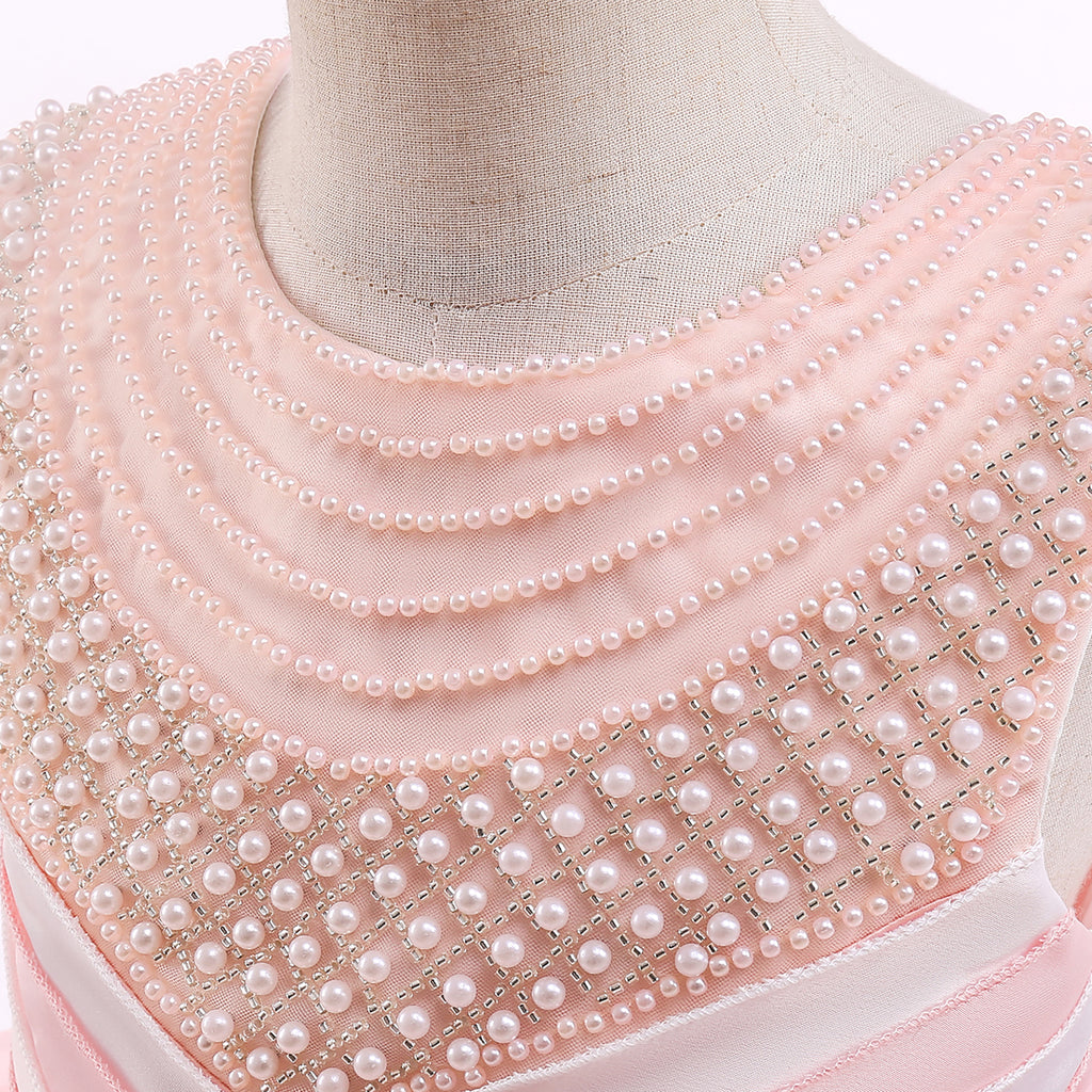Vestido rosa de gala para niñas