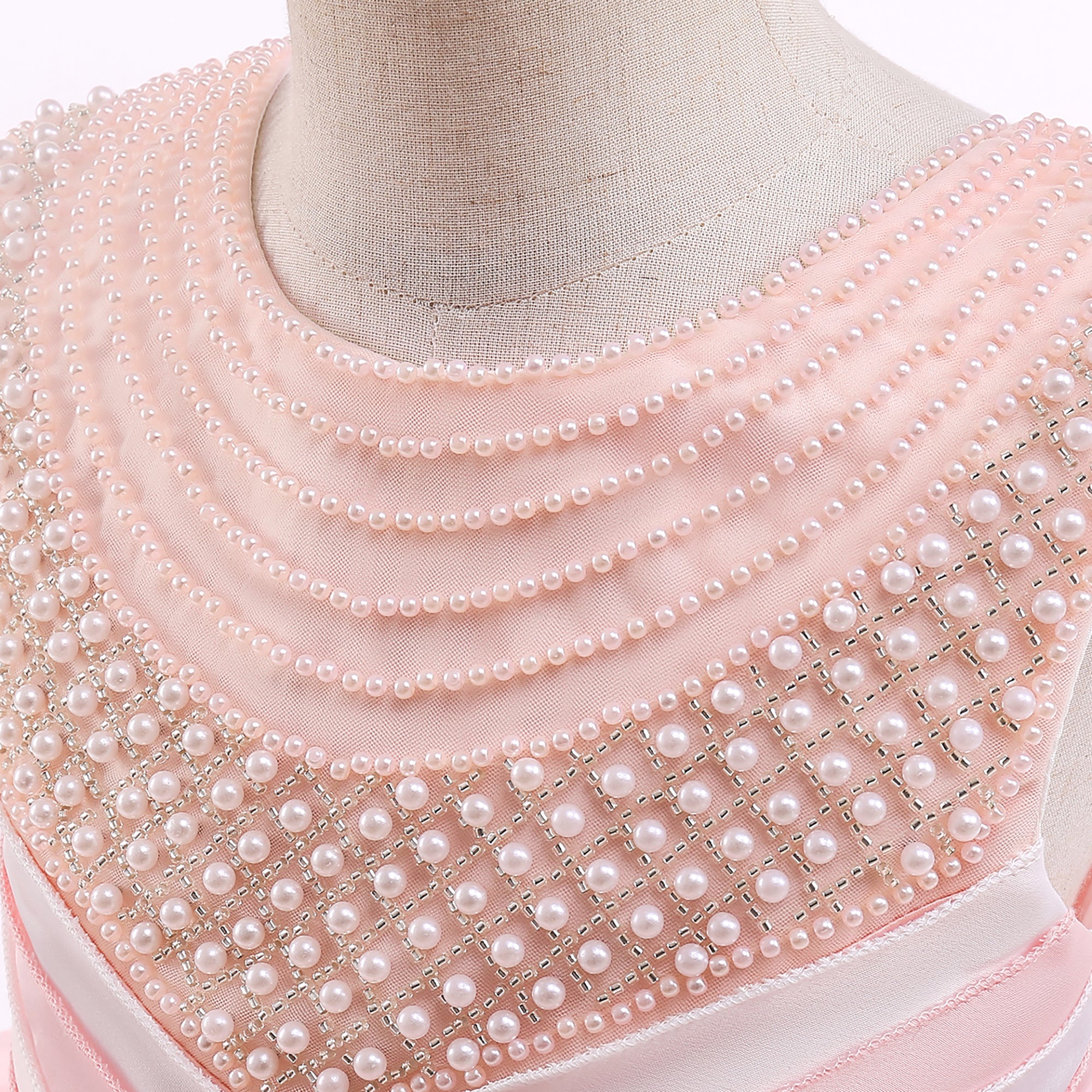 Vestido rosa de gala para niñas