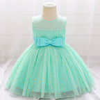Robe princesse fille jupe à paillette verte