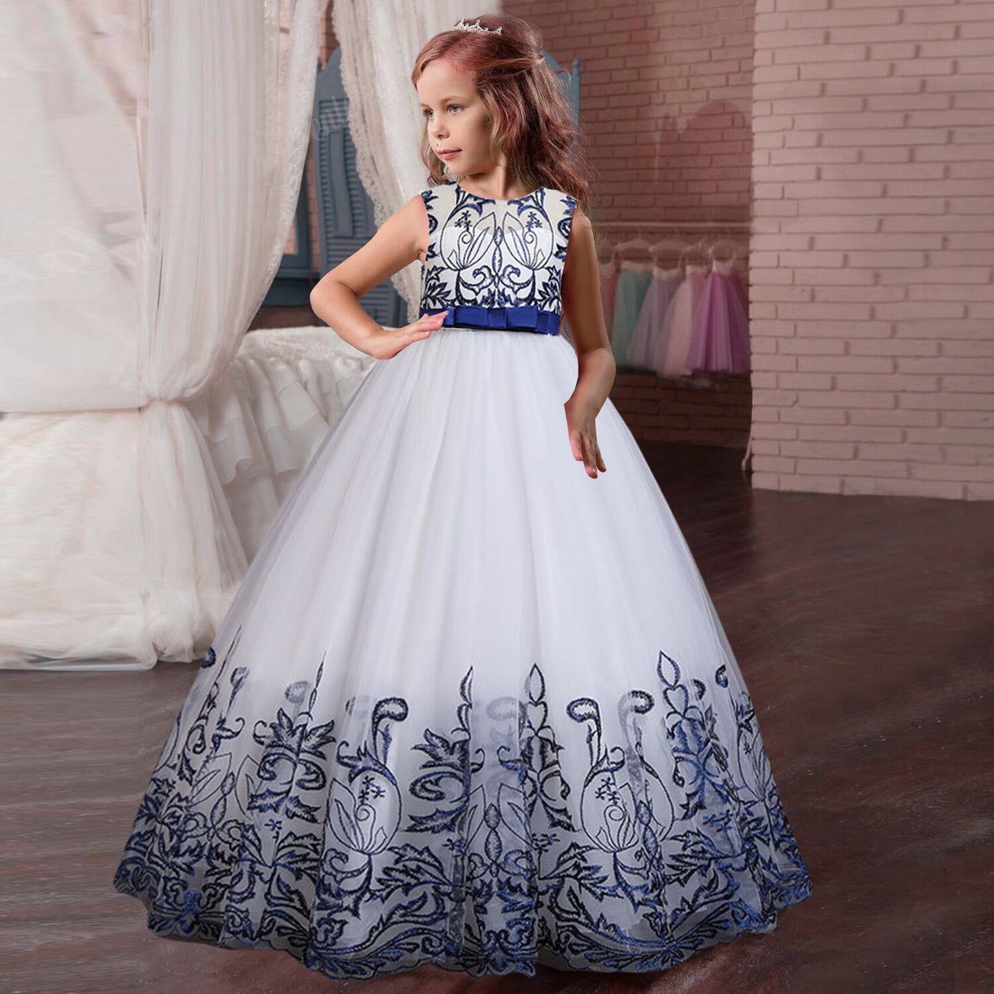 Robe princesse fille Flamant