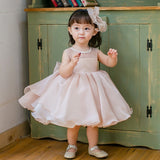 Robe cérémonie bébé fille rose poudrée