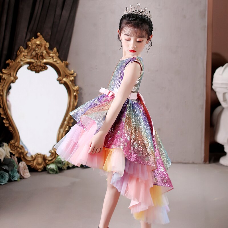 robe princesse fille couleur licorne