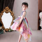 robe princesse fille couleur licorne