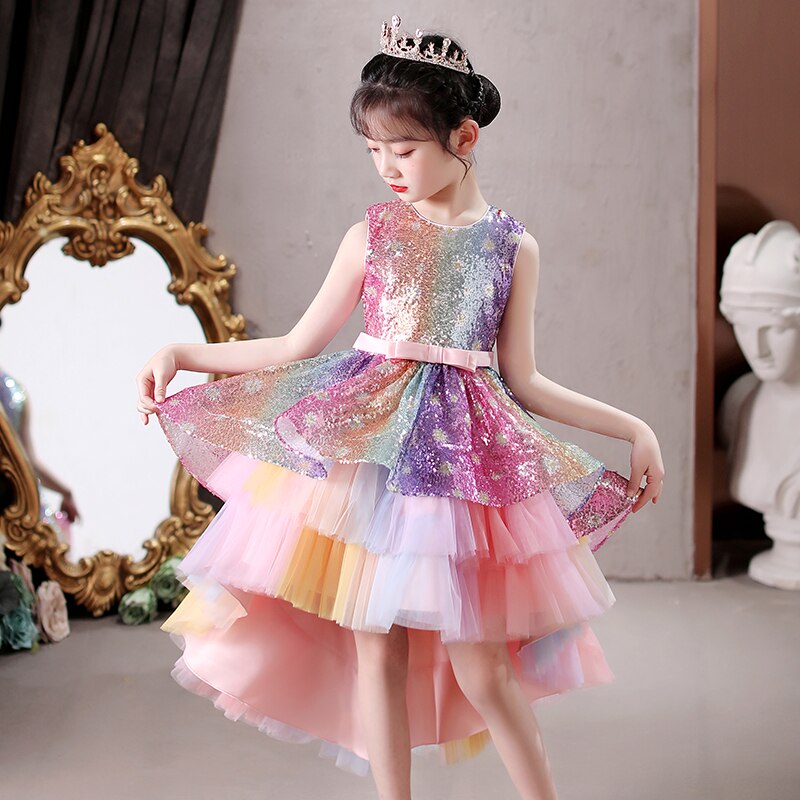 robe fille aux couleurs de licorne