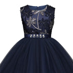 bustier de la robe princesse de couleur bleu 