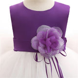 Fleur en tulle de la robe de princesse bébé violette