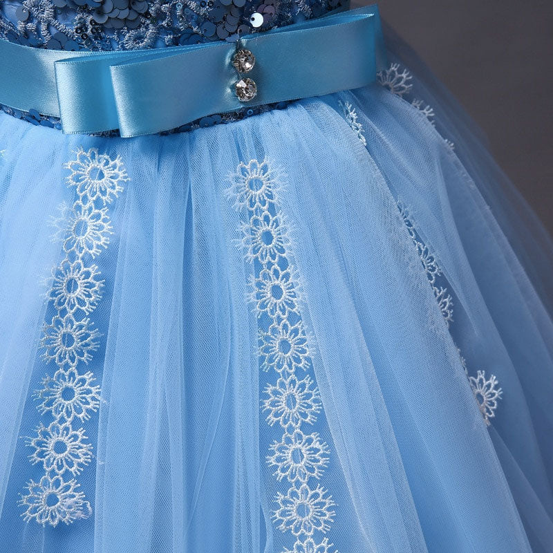Robe princesse bleu fille
