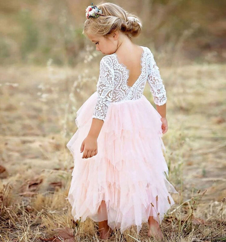 Robe de cérémonie bustier en dentelle