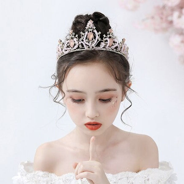 princesse couronne or rose