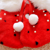 Manteau bébé fausse fourrure - "Lolita chic rouge"