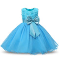robe bébé fille mariage bleu clair