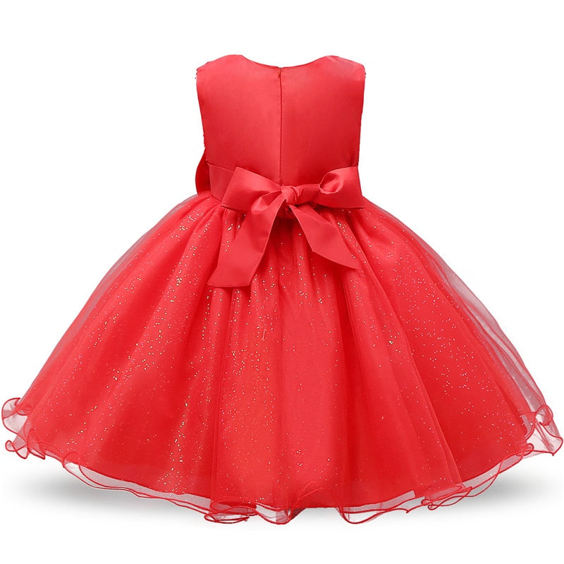 robe bébé princesse rouge 