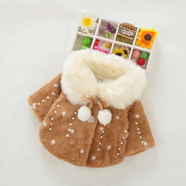 Abrigo de piel sintética para bebé - "Lolita chic caramelo"