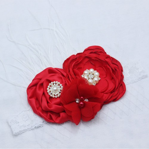 Diadema - Flor y pedrería 