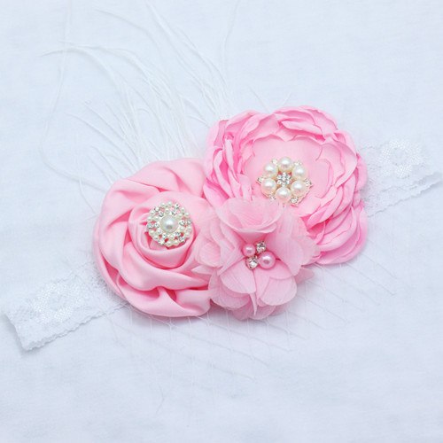 Diadema - Flor y pedrería 