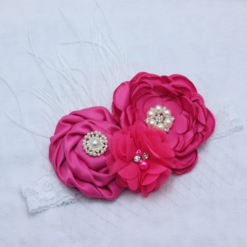 Diadema - Flor y pedrería 